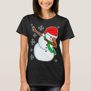 Snowman Dabbing Weihnachten Weihnachten Weihnachte T-Shirt