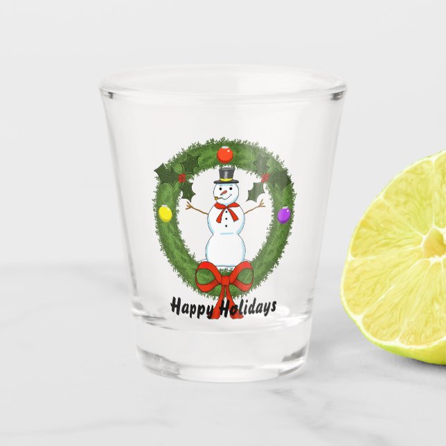 Snowman dans le verre de tir de couronne (Devant)