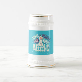 Snowman Design Bierglas