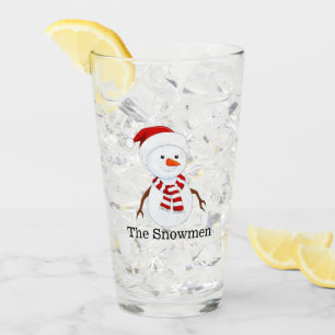 Snowman Design Drink Glass Glas