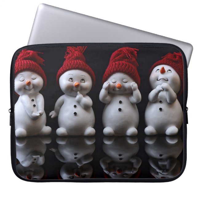 Snowman Design Laptop Sleeve (Vorderseite)