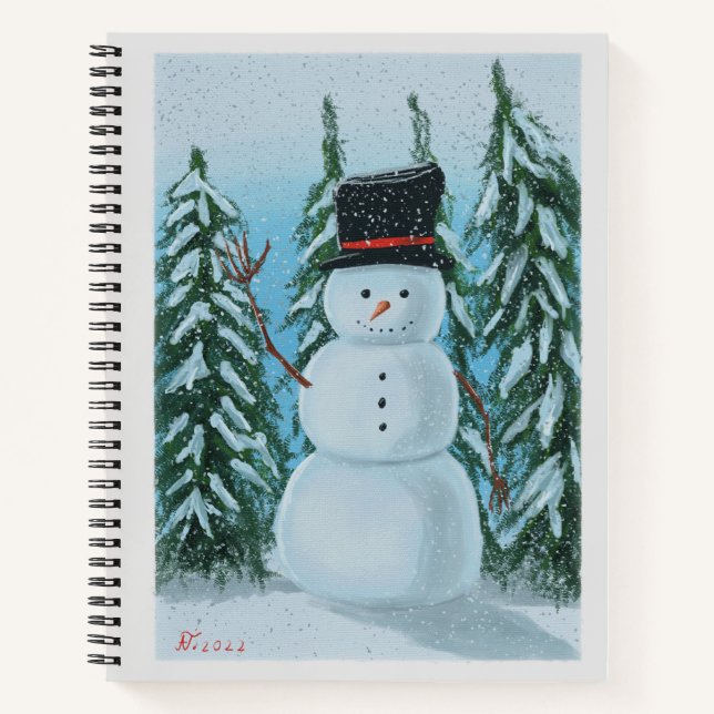 Snowman-Digitalmalerei Notizbuch (Vorderseite)