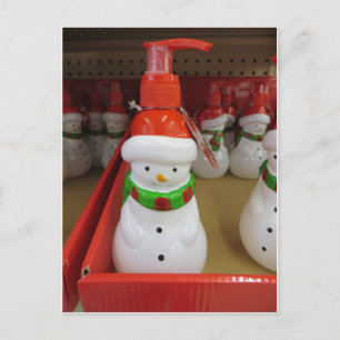 Snowman Dispenser Postkarte