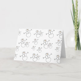 Snowman Doodle Winter Holiday Card Feiertagskarte