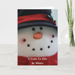 Snowman Dream Card Feiertagskarte