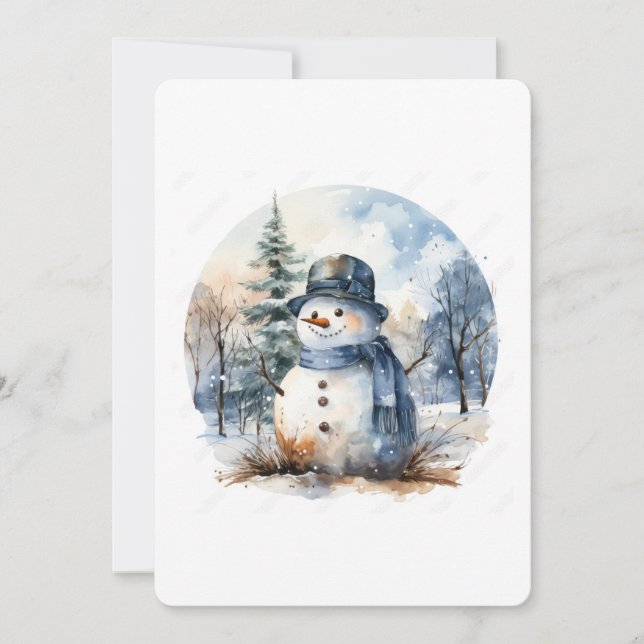 Snowman Einladung (Vorderseite)