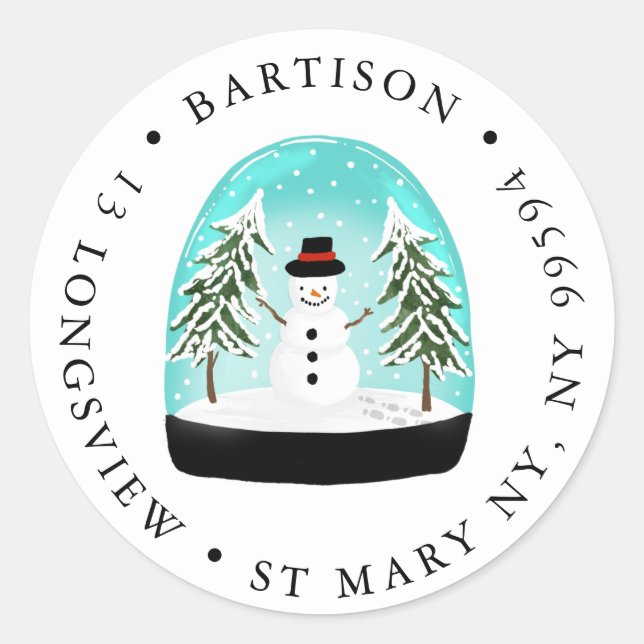 snowman enneigeur société Classic Round Sticker (Devant)