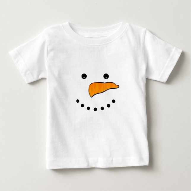 Snowman Face Baby T-shirt (Vorderseite)