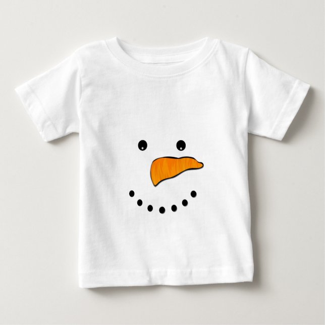 Snowman Face Baby T-shirt (Vorderseite)