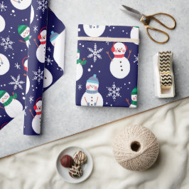 Snowman Face Background Hübsches Geschenk Geschenkpapier