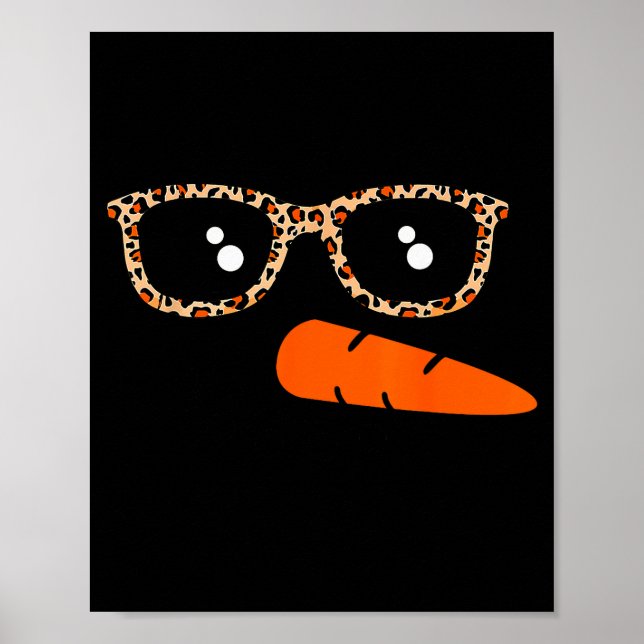 Snowman Face Carrot Nose Christmas Winter Cosplay  Poster (Vorne)