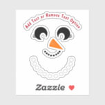 Snowman Face Christmas Aufkleber<br><div class="desc">* Illustration eines niedlichen, lächelnden Schneemanns, das eine Perlenhalskette trägt * Verschiedene Größen Optionen und wählen Matte glänzend oder transparent! * Fügen Sie Ihre Text-, Familienname-, Ereignis-, Jahres- oder kurze Nachricht hinzu oder entfernen Sie die Textoption. * Verwenden Sie für die Dekoration Ihres Laptops oder Sportflaschen, für die Schrottbuchung, für...</div>