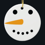 Snowman Face Keramik Ornament<br><div class="desc">Genießen Sie die Wintersaison mit diesem klassischen Schneemann-Gesicht! Diese fröhliche Ikone sorgloser Tage wird jedem ein Lächeln auf das Gesicht geben. Fügen Sie Ihren Text,  um das Objekt zu personalisieren und machen Sie diesen Schneemann Ihre!</div>