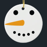 Snowman Face Keramik Ornament<br><div class="desc">Genießen Sie die Wintersaison mit diesem klassischen Schneemann-Gesicht! Diese fröhliche Ikone sorgloser Tage wird jedem ein Lächeln auf das Gesicht geben. Fügen Sie Ihren Text,  um das Objekt zu personalisieren und machen Sie diesen Schneemann Ihre!</div>