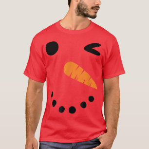 Snowman Face Kostüm Extravagantes Kleid Winterschn T-Shirt
