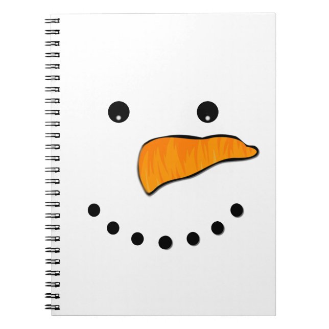 Snowman Face Notizblock (Vorderseite)