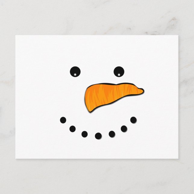 Snowman Face Postkarte (Vorderseite)