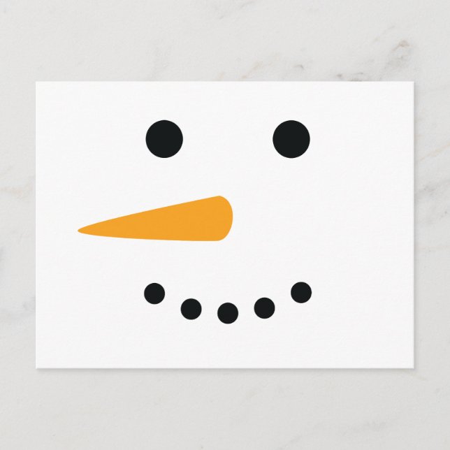 Snowman Face Postkarte (Vorderseite)