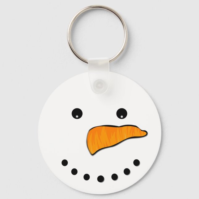 Snowman Face Schlüsselanhänger (Vorderseite)