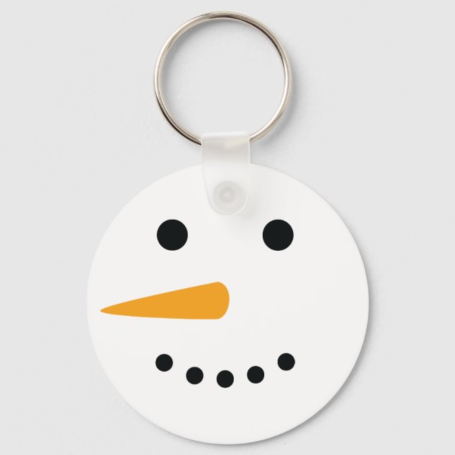 Snowman Face Schlüsselanhänger (Vorderseite)