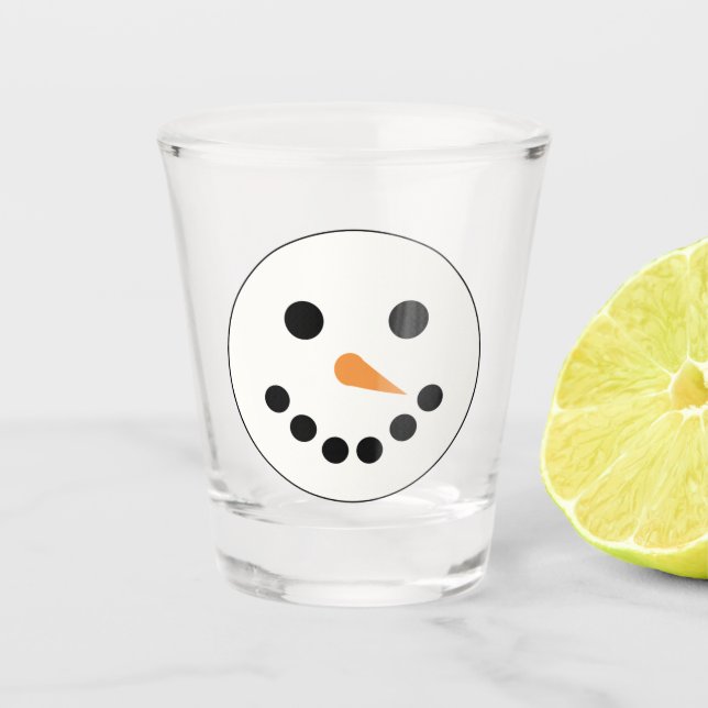 Snowman Face Schnapsglas (Vorderseite)