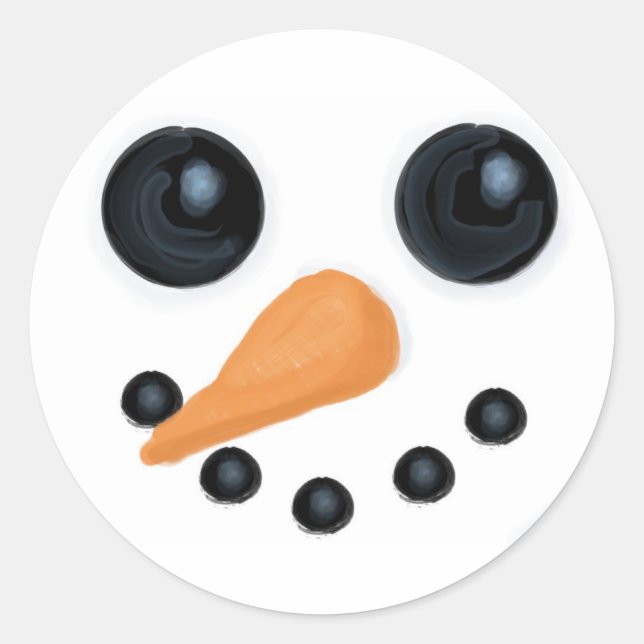 Snowman Face Stickers (Vorderseite)