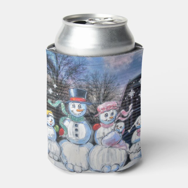 Snowman-Familie Dosenkühler (Kanne Vorderseite)