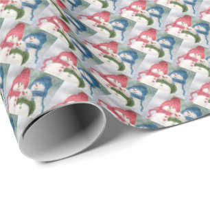 Snowman-Familie Geschenkpapier