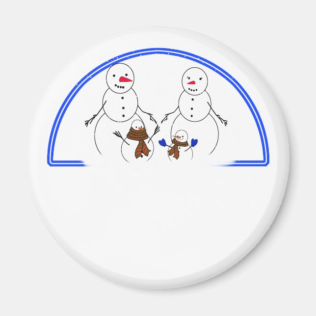 Snowman-Familie Magnet (Vorne)