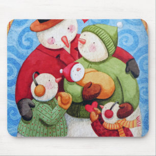 Snowman-Familie Mousepad