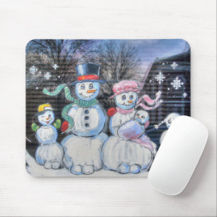 Snowman-Familie Mousepad