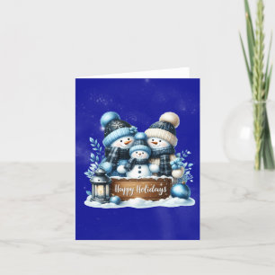 Snowman-Familie zu Weihnachten gekleidet