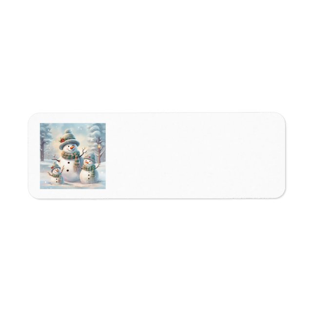 Snowman Family Address Labels (Vorne)