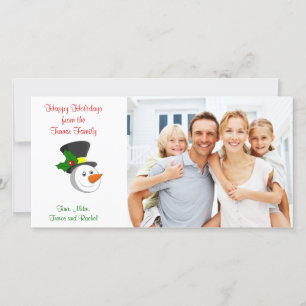 Snowman Family Carte photo