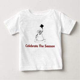 Snowman feiert die Jahreszeit Baby T-shirt