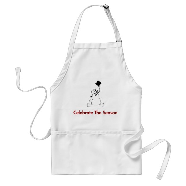 Snowman feiert die Jahreszeit Schürze (Vorne)