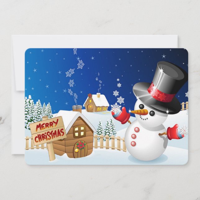 Snowman Feiertagskarte (Vorderseite)