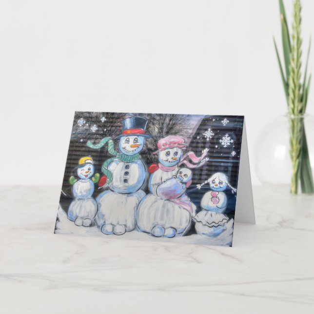 Snowman Feiertagskarte (Vorderseite)