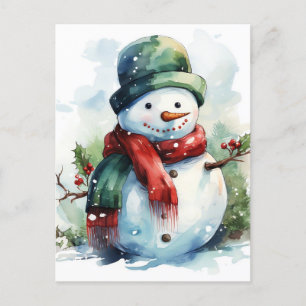 Snowman Feiertagspostkarte