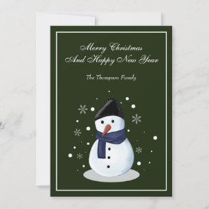 Snowman Flat Holiday Card Feiertagskarte