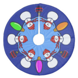 Snowman  fleece weihnachtsbaumdecke