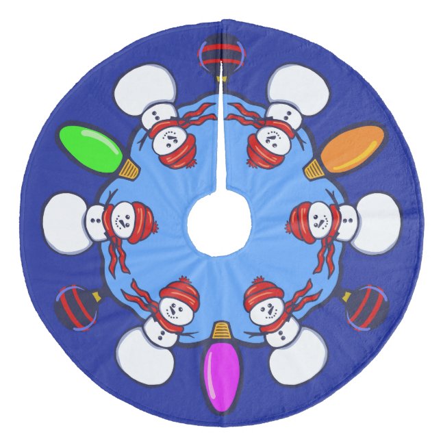 Snowman  fleece weihnachtsbaumdecke (Vorderseite)