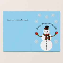 snowman folienkarte