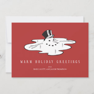 Snowman fondu - Cartes de fin de année amusants