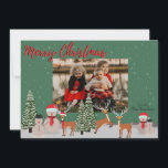 Snowman Foto Christmas Card Feiertagskarte<br><div class="desc">Senden Sie eine besondere Nachricht mit Stil und Pizzazz in diesem Jahr... Personalisiert mit Ihren Details & Fotos diese niedliche Urlaubskarte hebt sich von der Hektik der Grüße ab, die Ihre Freunde und Familie in dieser Saison erhalten werden und wird ein besonderes Memento machen, das lange nach der Saison geschätzt...</div>