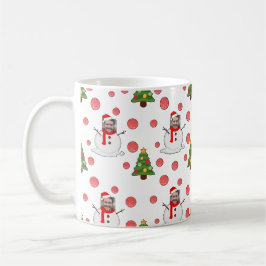 Snowman Foto face Funny Christmas Kaffeetasse