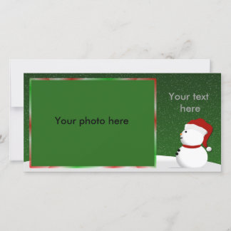 Snowman-Fotokarte Feiertagskarte
