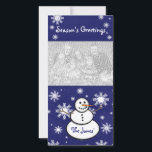 Snowman-Fotokarte Feiertagskarte<br><div class="desc">Anpassen Sie einfach, indem Sie das Template-Foto an Ihre eigenen Anforderungen anpassen und den Text personalisieren.</div>