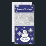 Snowman-Fotokarte Feiertagskarte<br><div class="desc">Anpassen Sie einfach,  indem Sie das Template-Foto an Ihre eigenen Anforderungen anpassen und den Text personalisieren.</div>