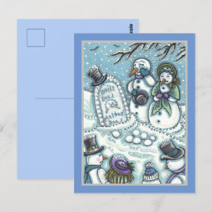 SNOWMAN-FRIEDHOF, MELDET VOR SEINER ZEIT, MÄHRER POSTKARTE